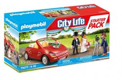 PLAYMOBIL CITY LIFE - STARTER PACK COUPLE DE MARIÉS AVEC PHOTOGRAPHE ET VOITURE #71077